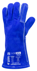 Термостойкие перчатки с крагой спилковые, термозащита до 350° COVERGUARD 1WEL360010, фото – 1