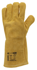 Термостойкие перчатки с крагой спилковые, термозащита до 100° EUROWELD 330, фото – 1