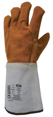 Перчатки сварщика кожаные EUROWELD 250 оранжевые 1WEL25, фото – 1