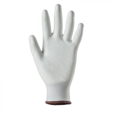 Перчатки вязаные с полиуретановым покрытием белые 1PUBW, фото – 2