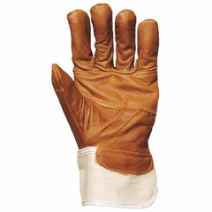 Перчатки рабочие из натуральной мебельной кожи коричневые 270, фото – 1