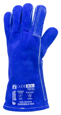 Термостойкие перчатки с крагой спилковые, термозащита до 350° COVERGUARD 1WEL360010, фото – 1