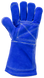 Термостойкие перчатки с крагой спилковые, термозащита до 350° COVERGUARD 1WEL360010, Синий, 10