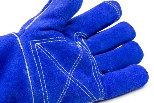 Термостойкие перчатки с крагой спилковые, термозащита до 350° COVERGUARD 1WEL360010, фото – 3
