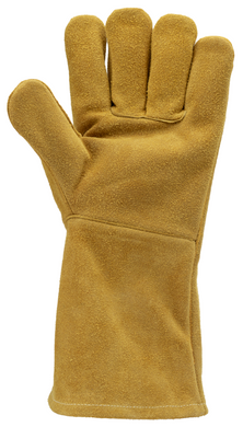 Термостойкие перчатки с крагой спилковые, термозащита до 100° EUROWELD 330, фото – 2