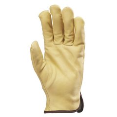 Перчатки кожаные утепленные c искусственным мехом желтые FINLANDE, фото – 1