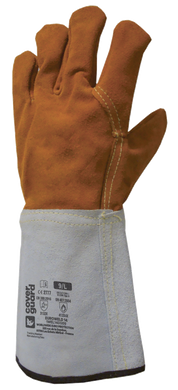 Перчатки сварщика кожаные EUROWELD 250 оранжевые 1WEL25, фото – 1