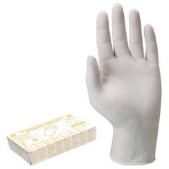 Перчатки одноразовые латексные с присыпкой (уп - 100шт), фото – 1