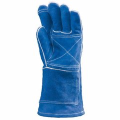 Термостойкие перчатки с крагой спилковые, термозащита до 500°С, 2636, фото – 1