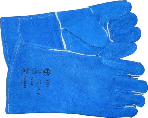 Термостойкие перчатки с крагой спилковые, термозащита до 500°С, 2636, фото – 2