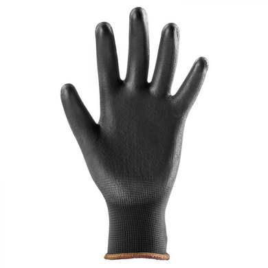 Перчатки вязаные с полиуретановым покрытием черные 1PUBB, фото – 3