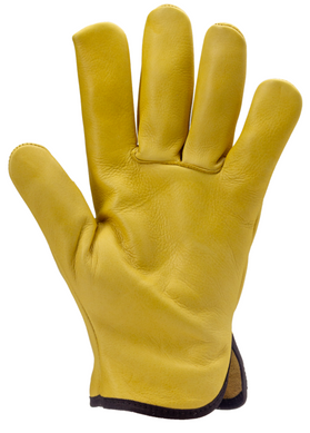Рукавички робочі шкіряні потовщені вищої якості жовті 2229, фото – 2